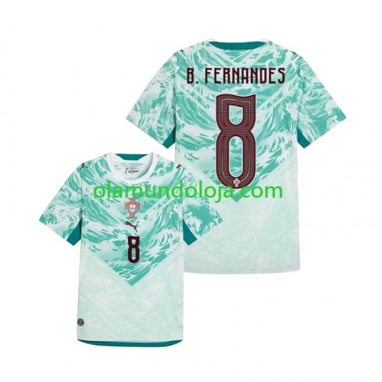 Camisola Portugal Bruno Fernandes 8 Homem Equipamento Segundo Copa do Mundo 2026 Manga Curta